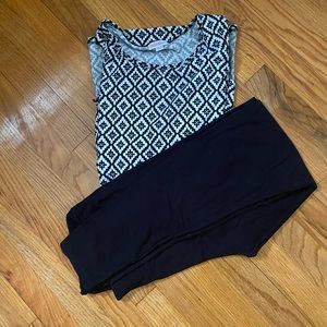 Outfit Lularoe leggings and Irma top
